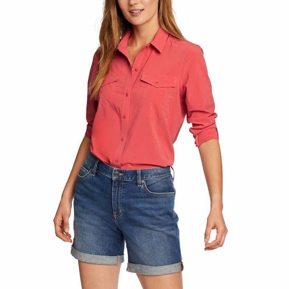 Eddie Bauer Tops - Eddie Bauer Women’s Departure Shirt RED